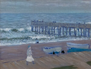 Morris_Hall_Pancoast--Waves by the Pier